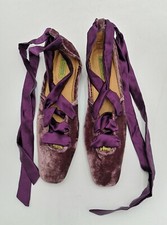Pavilion Parade Sugar Plum Velvet Ballerinas Flats Size EU 42 UK 9.5 - Good Used