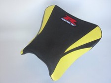 S107 Suzuki GSXR 1000 K3-K4 Vinyl seat cover. Yellow / Black carbon -FRONT
