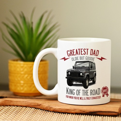 Personalised land rover mug - personalised,