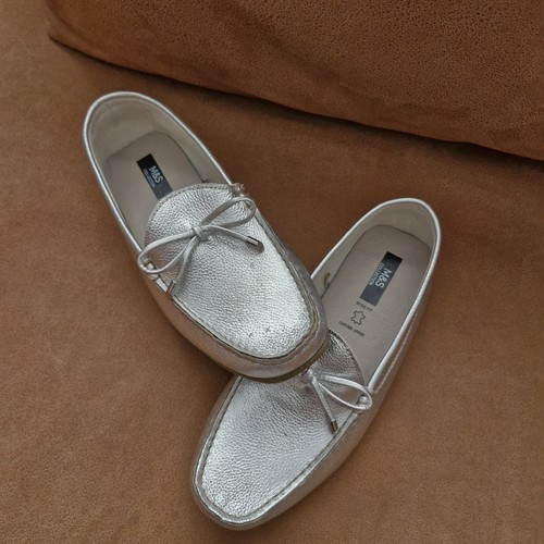 Silver leather wide - &, s