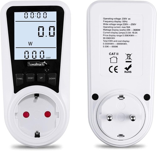 3680w power meter socket - 2x,