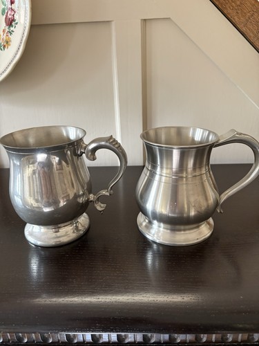 Two pewter tankards good - pewter,