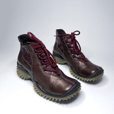 Vintage Burgundy Miu Miu Inspired Bubble Sole Patent Leather Shoes / EUR 37