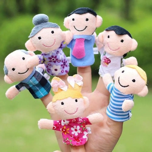 Hand finger puppets plush set - puppets,