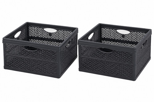 Black folding storage - 2x,