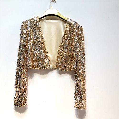 Women sequin cropped cardigan - sequin,