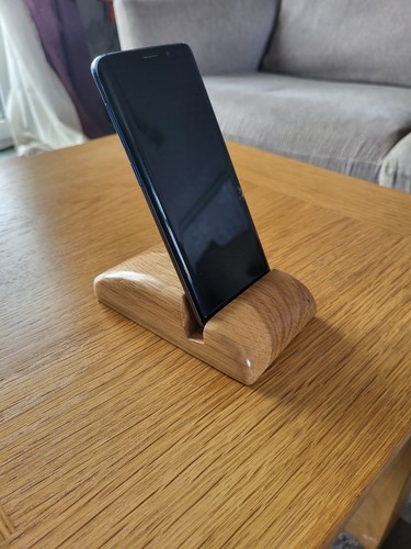 Oak mobile phone holder - phone, stand
