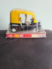 SATYA BAJAJ AUTO RICKSHAW TUK TUK TAXI TOY PULL BACK ACTION BLACK Mfg 11/2000