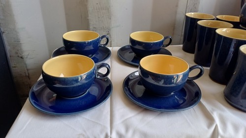Blue denby tea cups - 4,
