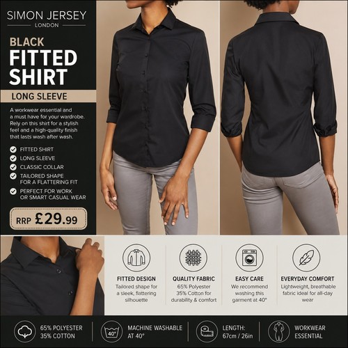 Womens simon jersey black - jersey,