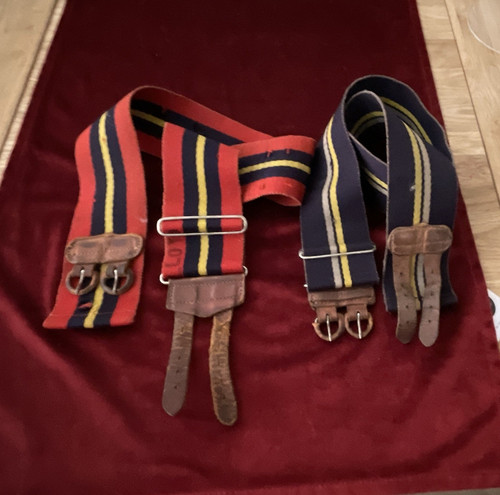 Men striped button braces - striped,