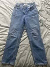 Abercombie & Fitch Womens High Rise Jeans, Mid Wash Waist 28 Short Length