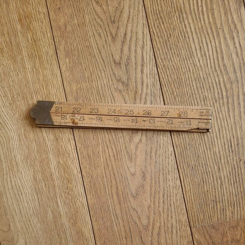 Vintage wooden brass - vintage, folding