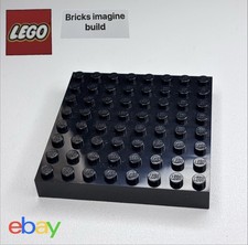 1 x Lego Black 8x8 brick thick base plate - part 4201 - 9F