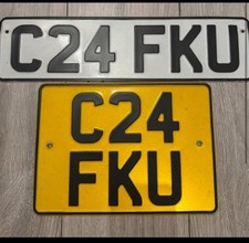 C24 FKU Private Number Plate Reg On Retention For Sale - German Bank Connection