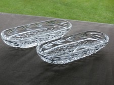 2 x Lovely Galway Crystal Mint / Trinket trays  - Stamped   - Ex Cond