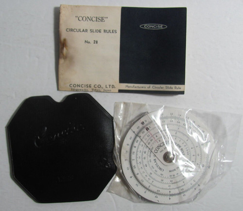 Concise circular slide rule - circular,