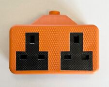 13 Amp Orange 2 Gang Socket