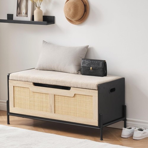Rattan storage bench - storage, 2
