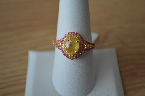 70ct yellow pink sapphire - 2.70ct, &