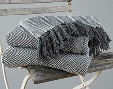 Herringbone Cotton Throws for