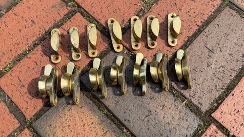 Solid brass sash - brass, locks