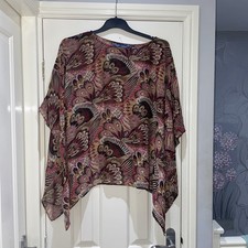Susan Graver Pink Brown Sheer