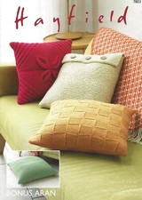 Hayfield Bonus Aran Knitting Pattern - 7803 Cushion Covers