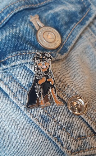 Rottweiler dog pet lapel pin - rottweiler,