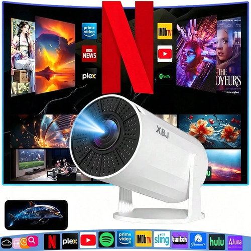 Xbj mini projector android - projector, 4k