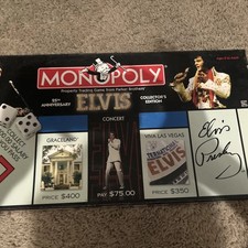 Parker Brothers Monopoly Elvis 25th Anniversary Collector's Edition Board Game