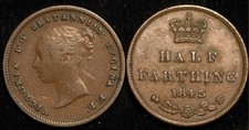 Half Farthing 1839 to 1856 Victoria Choose your Date Genuine (T99)