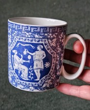 SPODE B & W MUG HOME 'GREEK'
