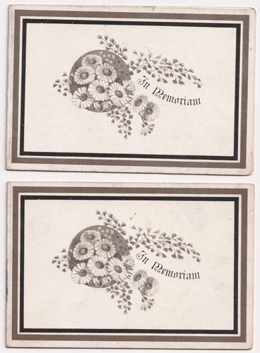 Victorian memoriam cards - victorian, in