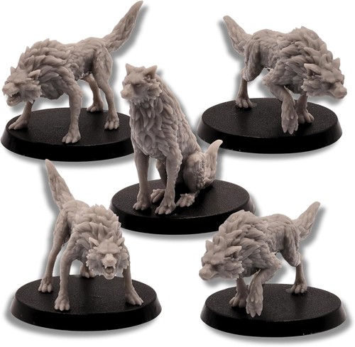 Fantasy wolves miniatures - miniatures, set