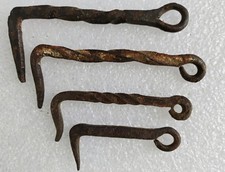4 Antique Hand Forged Wrought