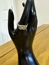 Warren James Mens Sterling Silver Eagle Signet Ring Size X