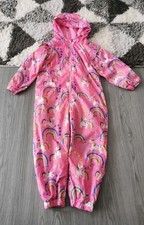 Girls Unicorn Puddle Suit 3-4 Years Waterproof All In One