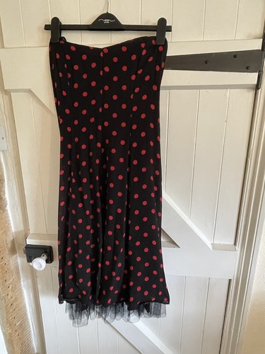 Topshop halterneck black red