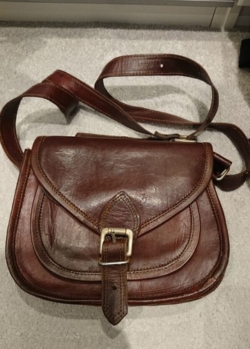 Brown genuine leather vintage