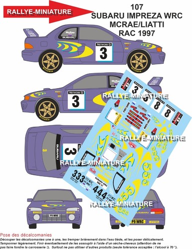 Decals ref 0107 subaru - 1/32,