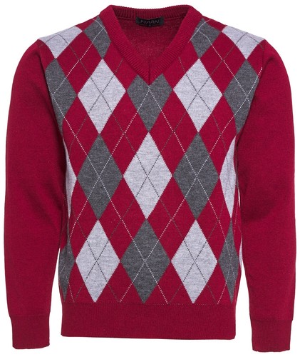 Men diamond pattern neck - men,