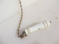 Antique Ceramic Cistern Handle Pull Light Switch Bathroom Chain Chrome Vintage