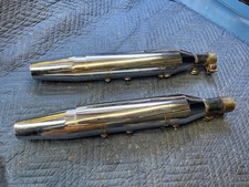 Pair of Used OEM Harley Davidson Chrome Exhaust Silencers