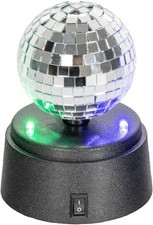 Global Gizmos Mini Disco Ball Light-Up Mirror Ball Efficient LED Lights Silver