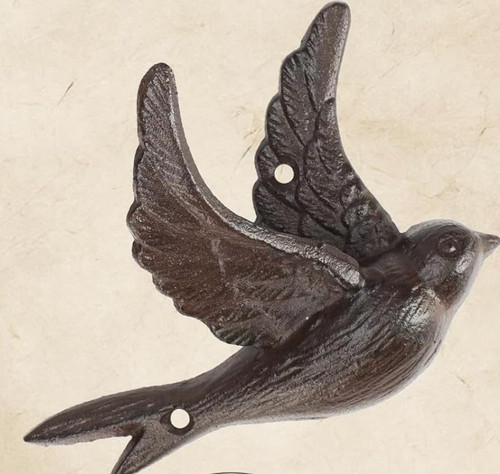 Cast iron metal flying bird - flying,