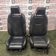 Ford Focus St-3 Mk2 3 Door 05-12 Front seats Black Leather Heated Recaro Seats