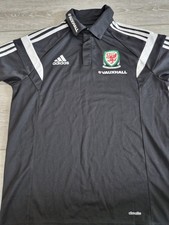 Wales Adidas 2014  Football Polo Shirt Medium vgc