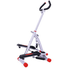 HOMCOM Foldable Stepper w/ Handlebar LCD Display Red, Refurbished