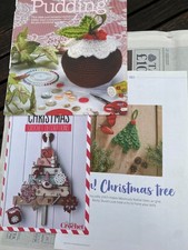 Simply Crochet Christmas Decorations Booklet + Pudding Basket & Tree Angel Cane